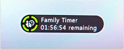 a screenshot of the Xbox family timer